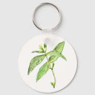 Mint herb keychain
