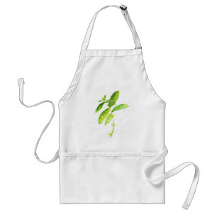 Mint herb Mint watercolour Mint print Standard Apron