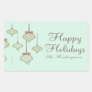 Mint Holiday Ornament Stickers
