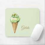 Mint Ice Cream Gelato Birthday  Mouse Pad<br><div class="desc">Mint Ice Cream Gelato Birthday</div>