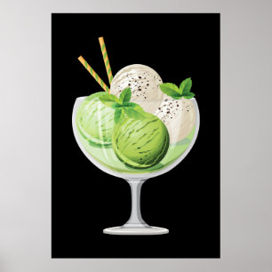 Mint Ice Cream Poster