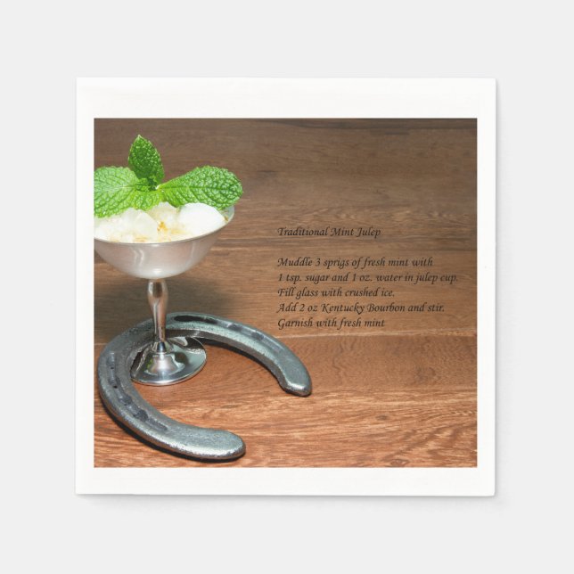 Mint Julep Cocktail napkin (Front)