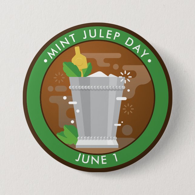 Mint Julep Day 3 Inch Round Button (Front)