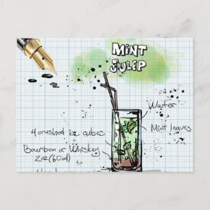 MINT JULEP DERBY PARTY INVITATION POSTCARD