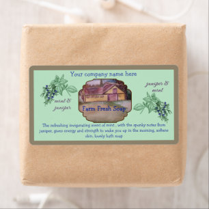 mint juniper soap label customize