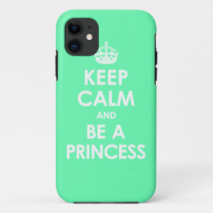 Mint Keep Calm & Be a Princess iPhone 5 Case