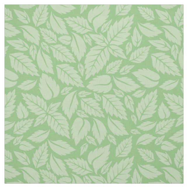 Mint Leaves Pattern Fabric (Swatch)