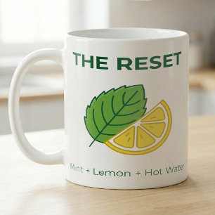 Mint Lemon and Hot Water Reset Recipe Tea Coffee Mug