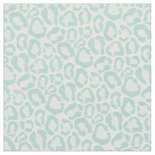 Mint Leopard Animal Print Fabric