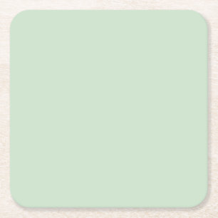 Mint Light Pastel Green Solid Colour SW 6736 Square Paper Coaster