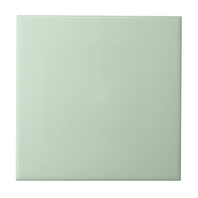 Mint Light Pastel Green Solid Colour SW 6736 Tile (Front)