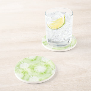 Mint Lime Green Tie Dye Coaster