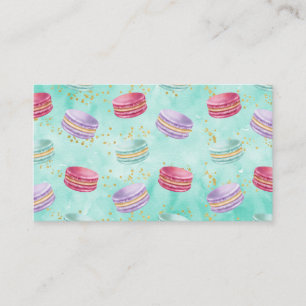 Mint Macaroon Boulangerie Delicate Carte de visite