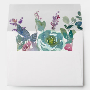 Mint & Mauve Foral Personalised Wedding Envelope