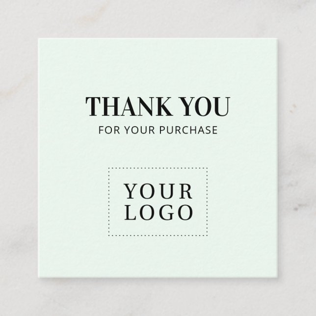 Mint Merci moderne simple Cartes de visite (Devant)