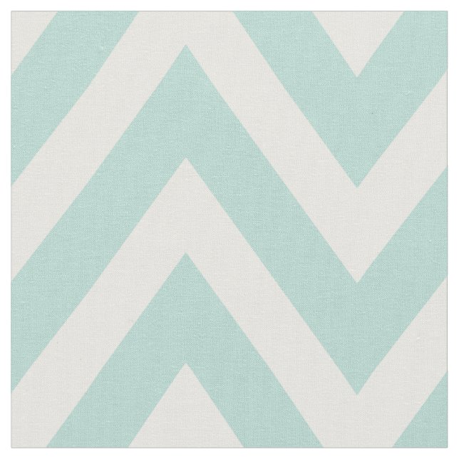 Mint Modern Chevron Large Scale Fabric (Close Up)