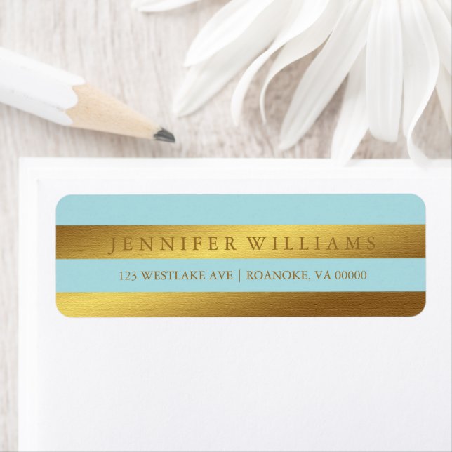 Mint Modern Faux Gold Foil Stripes (Insitu)
