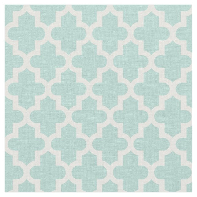 Mint Moroccan Print Fabric (Close Up)