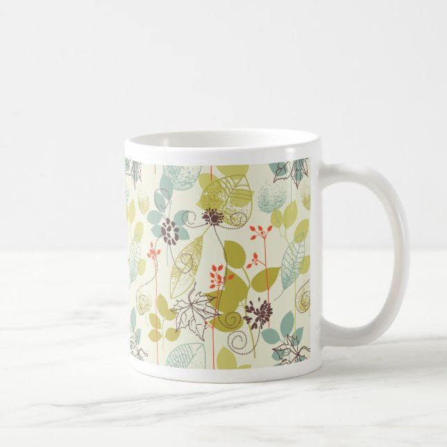 Mint n Olive Nature Print Mug (Right)