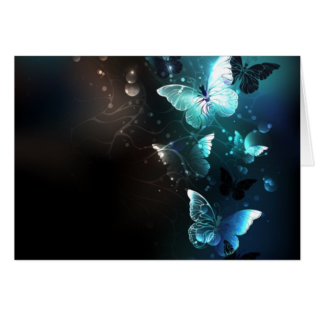 Mint Night Butterflies (Front Horizontal)