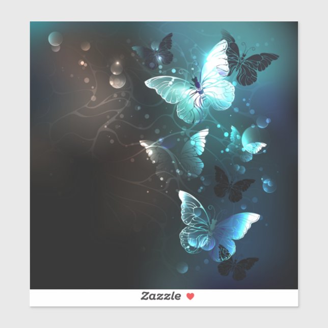 Mint Night Butterflies (Sheet)