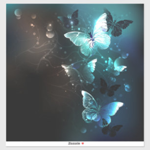 Mint Night Butterflies