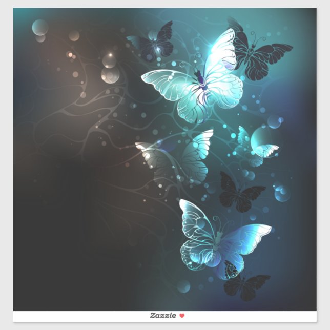 Mint Night Butterflies (Sheet)
