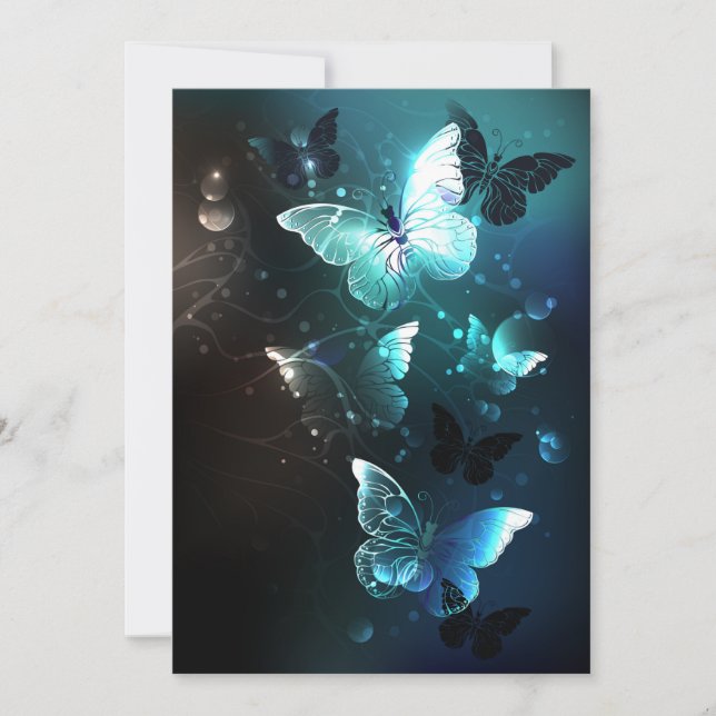 Mint Night Butterflies Announcement (Front)