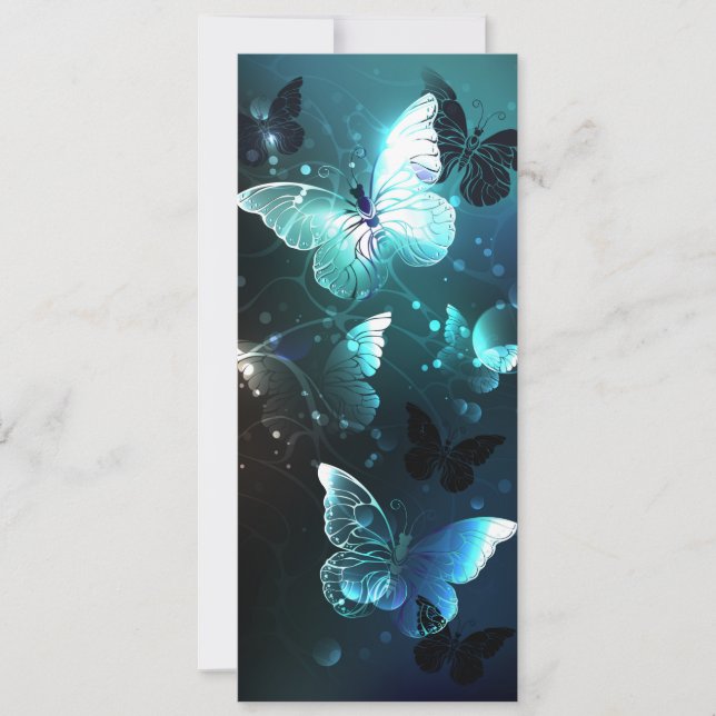 Mint Night Butterflies Announcement (Front)
