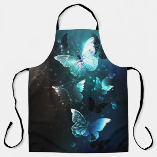 Mint Night Butterflies Apron