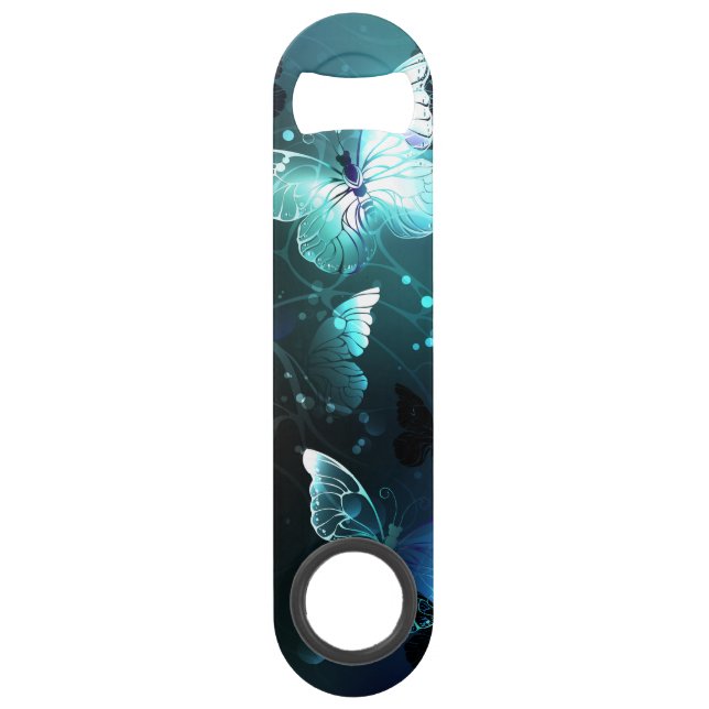 Mint Night Butterflies Bar Key (Front)