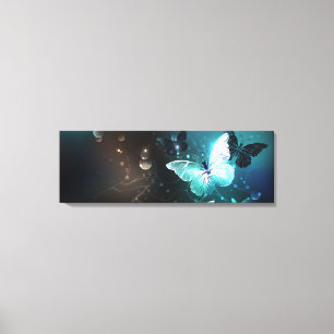 Mint Night Butterflies Canvas Print