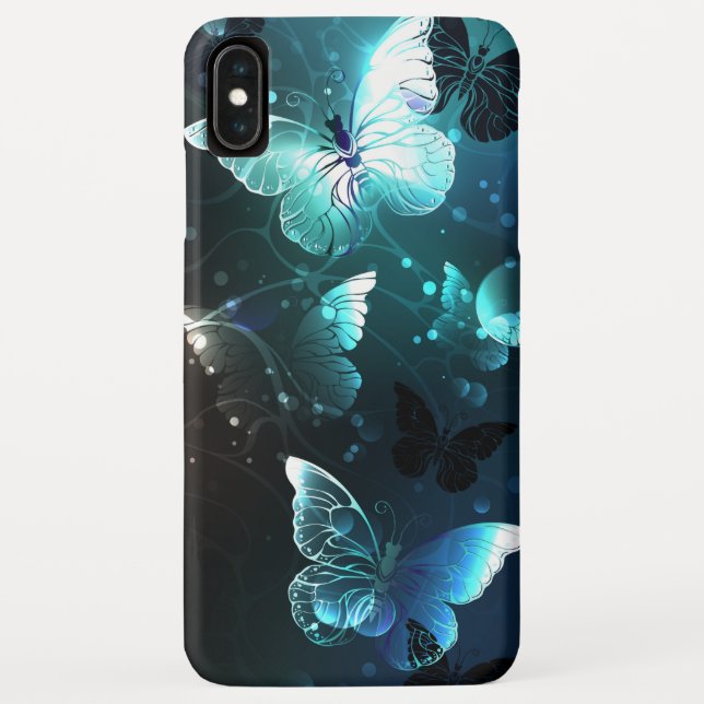 Mint Night Butterflies Case-Mate iPhone Case (Back)