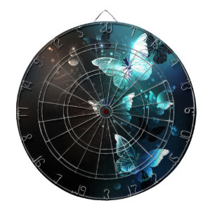 Mint Night Butterflies Dartboard