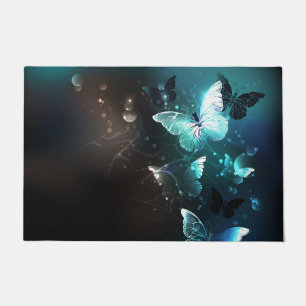 Mint Night Butterflies Doormat
