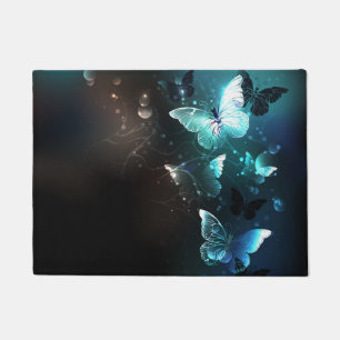 Mint Night Butterflies Doormat