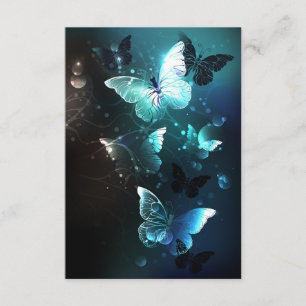 Mint Night Butterflies Enclosure Card