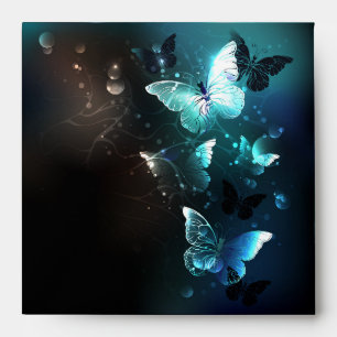 Mint Night Butterflies Envelope