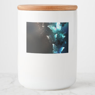 Mint Night Butterflies Food Label