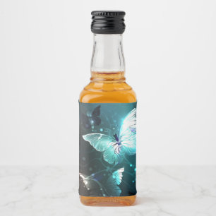 Mint Night Butterflies Liquor Bottle Label