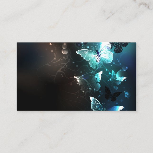 Mint Night Butterflies Loyalty Card (Front)