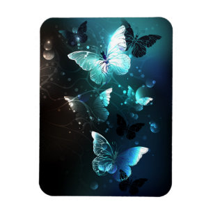 Mint Night Butterflies Magnet