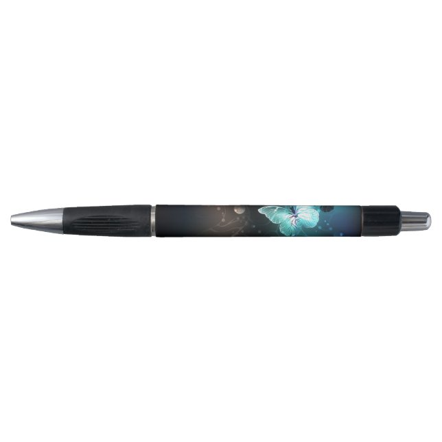 Mint Night Butterflies Pen (Front)