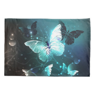 Mint Night Butterflies Pillowcase