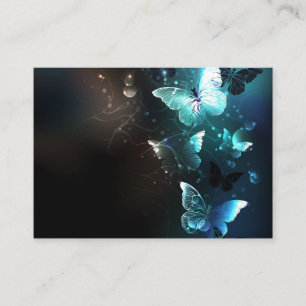 Mint Night Butterflies Place Card