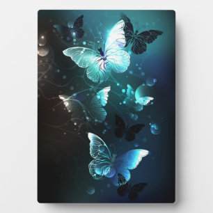 Mint Night Butterflies Plaque