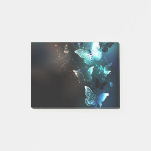 Mint Night Butterflies Post-it Notes