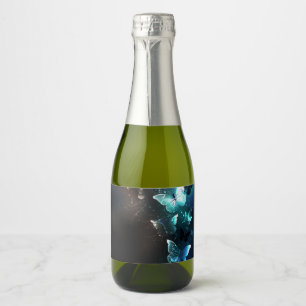 Mint Night Butterflies Sparkling Wine Label
