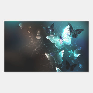 Mint Night Butterflies Sticker
