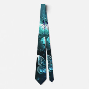 Mint Night Butterflies Tie